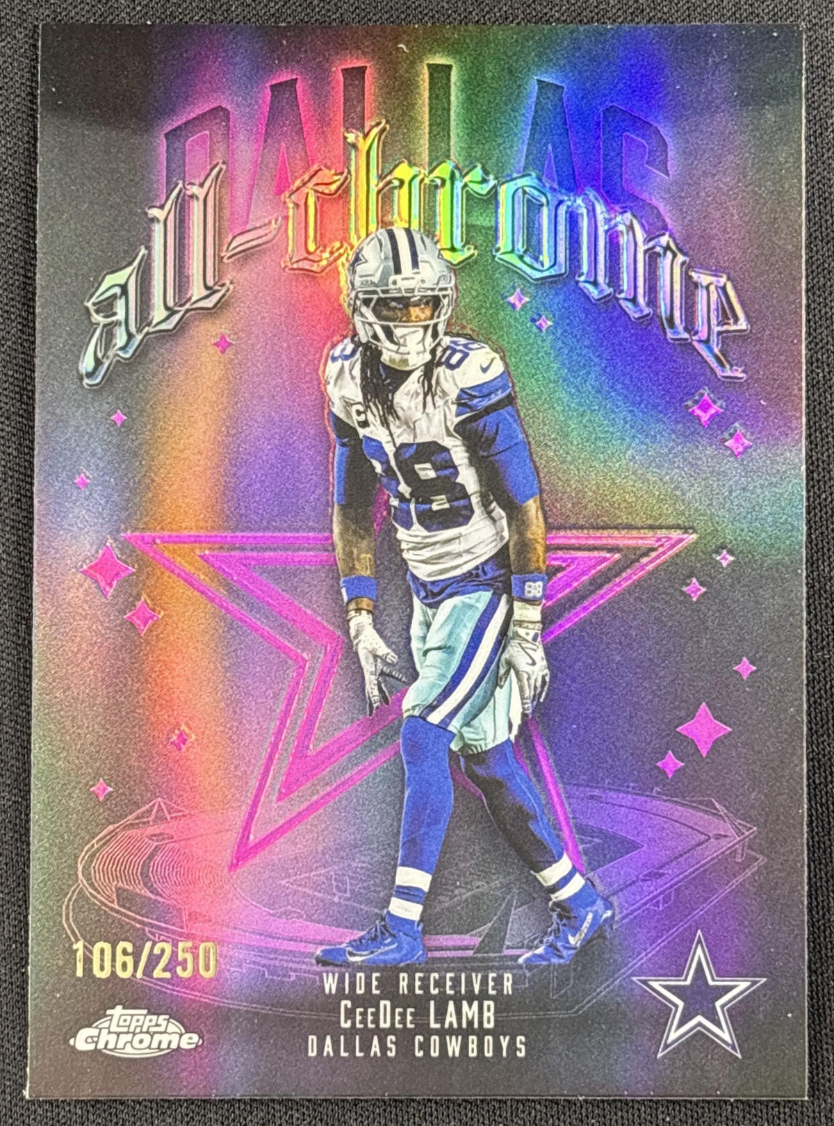 CeeDee Lamb 2025 Topps Chrome All Team Pink Refractor /250 Cowboys