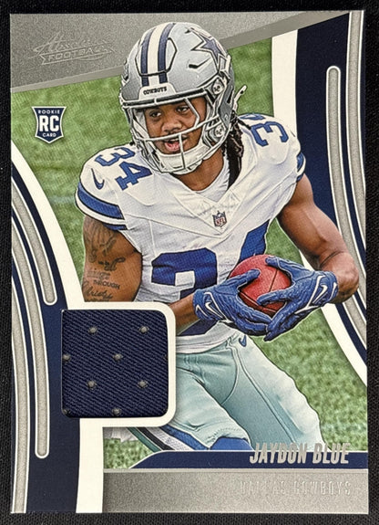 Jaydon Blue 2025 Panini Absolute Rookie Materials Cowboys
