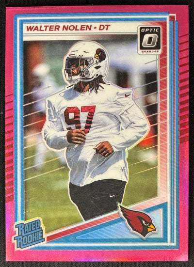Walter Nolen 2025 Donruss Optic Rated Rookie Pink Prizm Cardinals Sports Trading Card