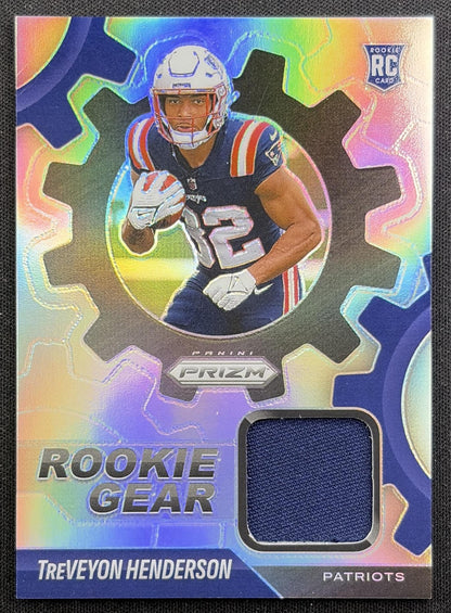 TreVeyon Henderson 2025 Panini Prizm Rookie Gear Patriots