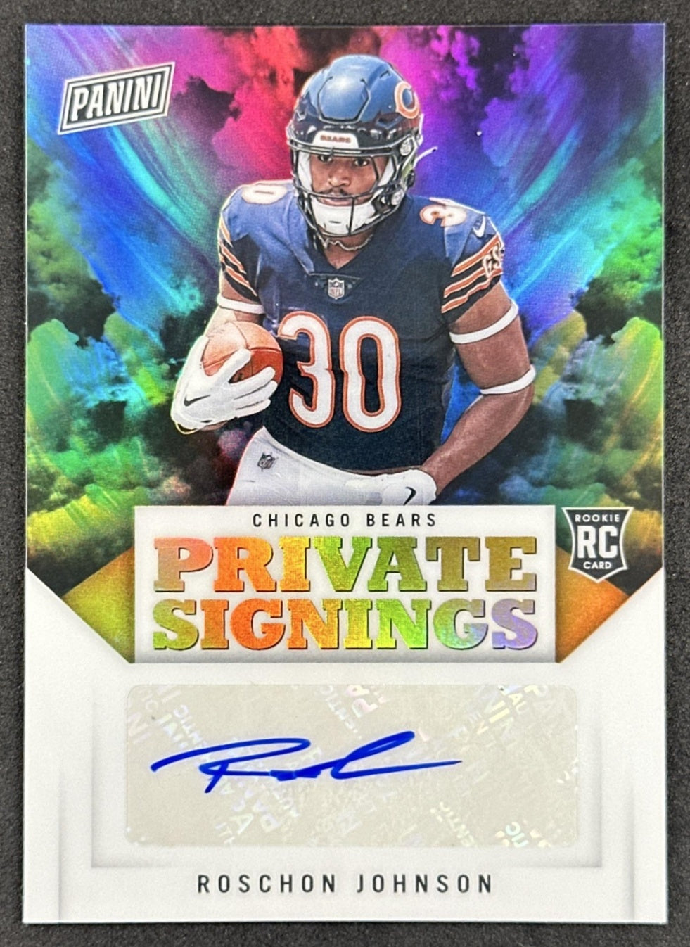Roschon Jonhson /25 Panini Private Signings Rookie Auto Bears Sports Trading Cards