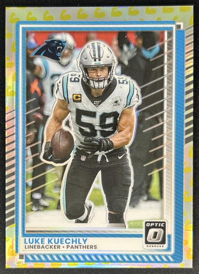 Luke Kuechly 2025 Panini Donruss Optic Flex Prizm /199 Panthers Front