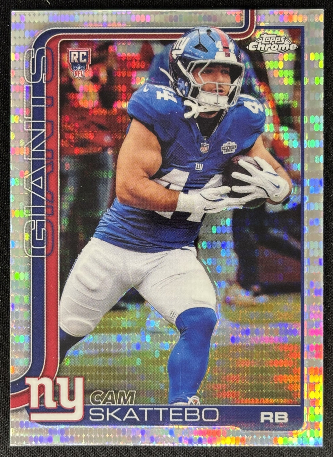 Cam Skattebo 2025 Topps Chrome Rookie Pulsar Refractor Giants Default Title Sports Trading Cards