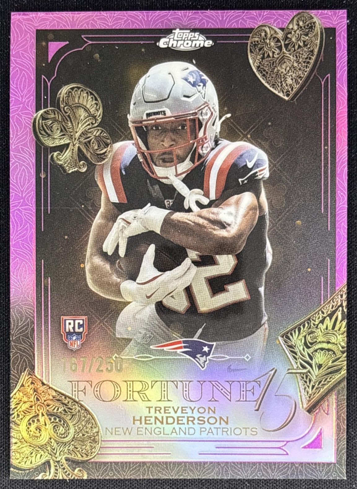 TreVeyon Henderson 2025 Topps Chrome Fortune 15 Pink Refractor /250 Patriots Default Title Sports Trading Cards
