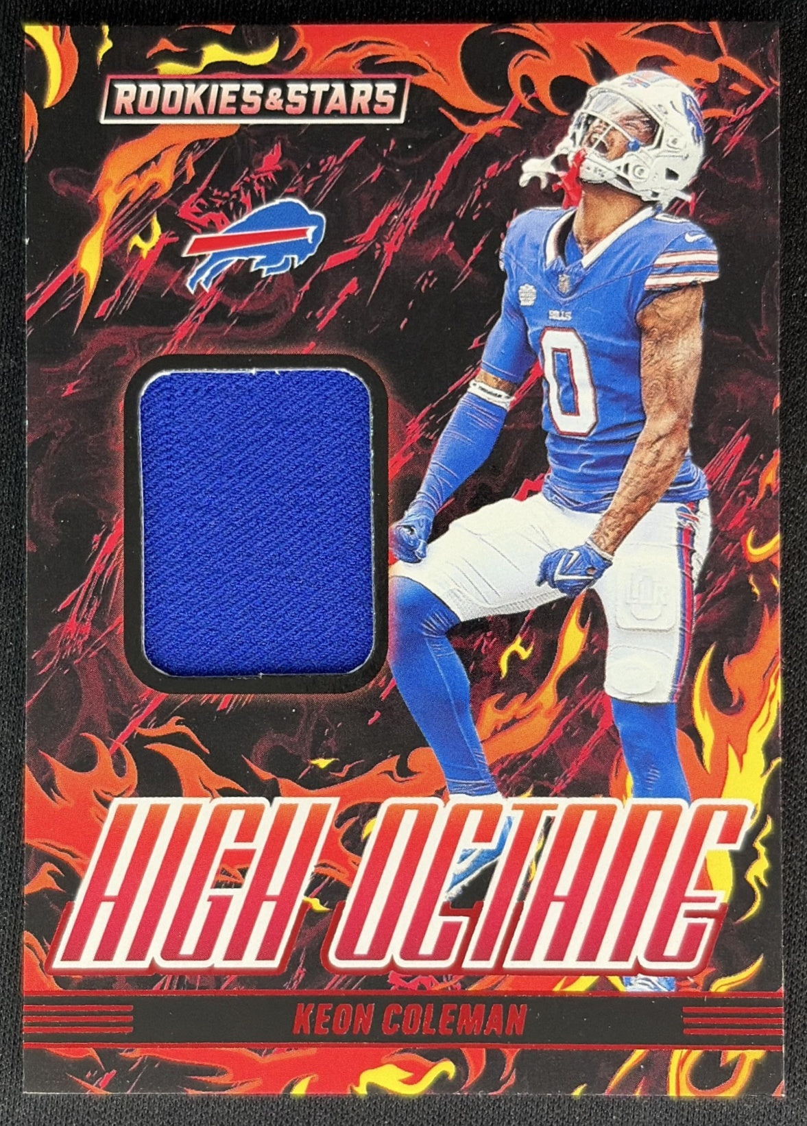 Keon Coleman 2025 Panini Rookies & Stars High Octane Memorabilia Bills front