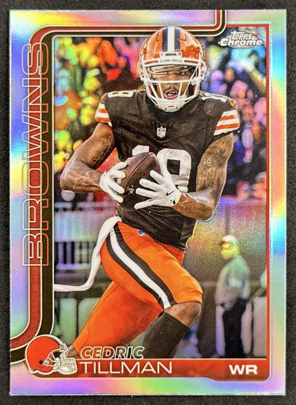 Cedric Tillman 2025 Topps Chrome Refractor Browns