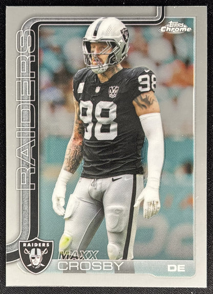 Maxx Crosby 2025 Topps Chrome Raiders Sports Trading Cards