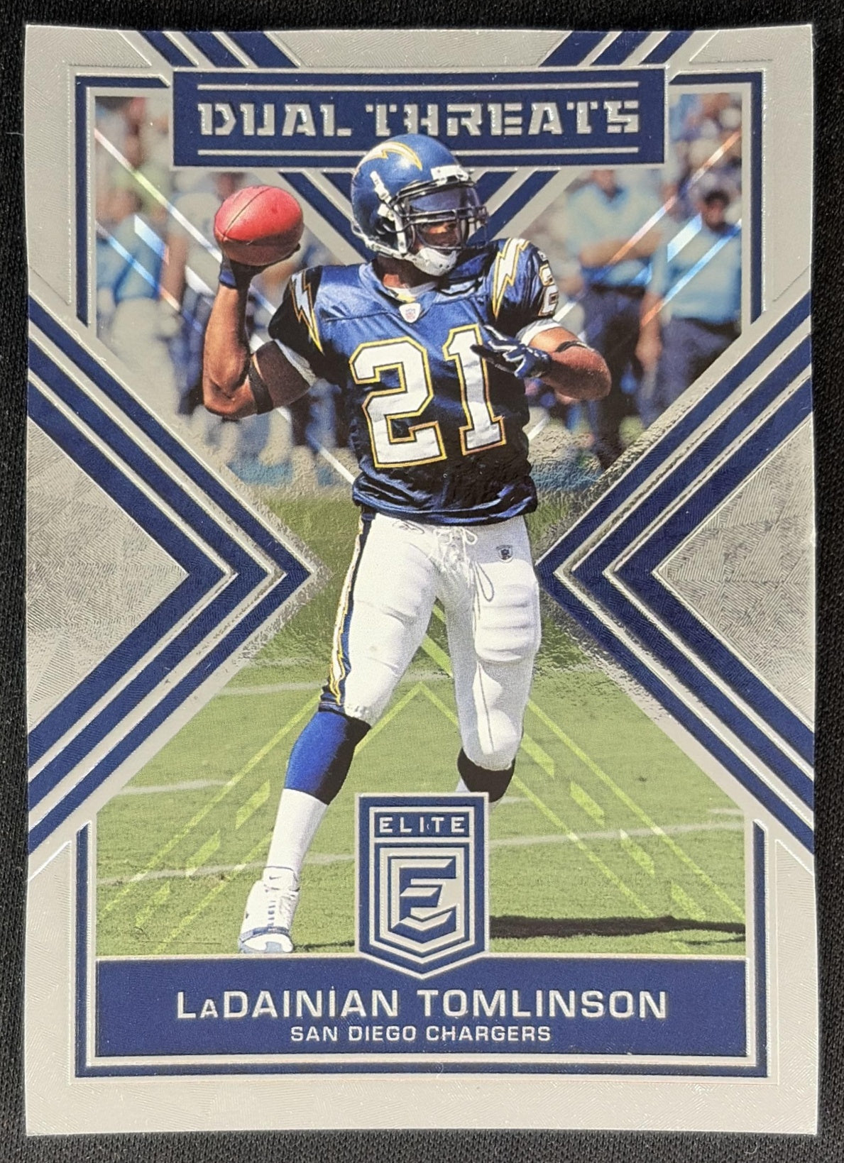 LaDainian Tomlinson 2018 Panini Donruss Elite Dual Threats /299 Chargers front