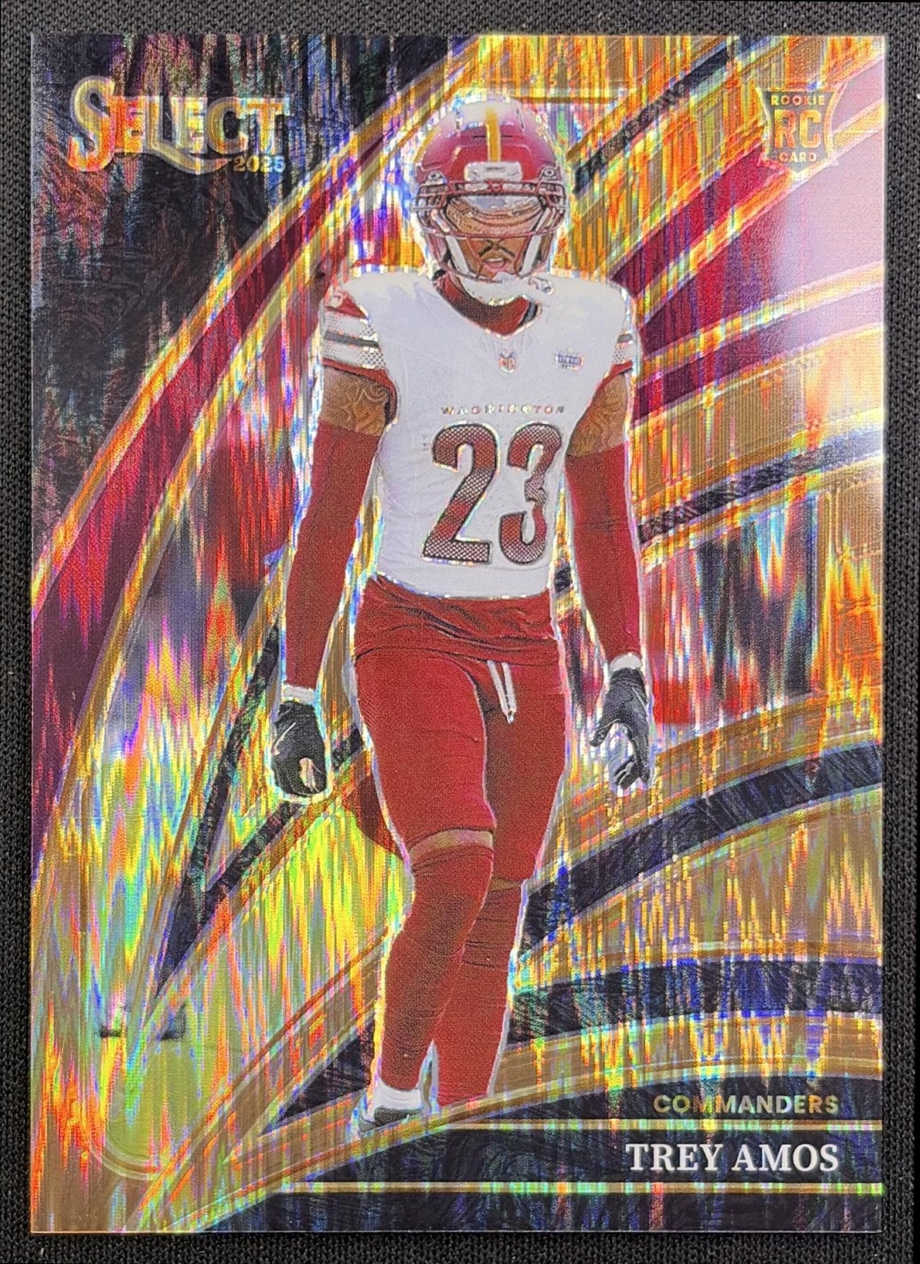 Trey Amos 2025 Panini Select Club Level Copper Prizm Shock /899 Commanders
