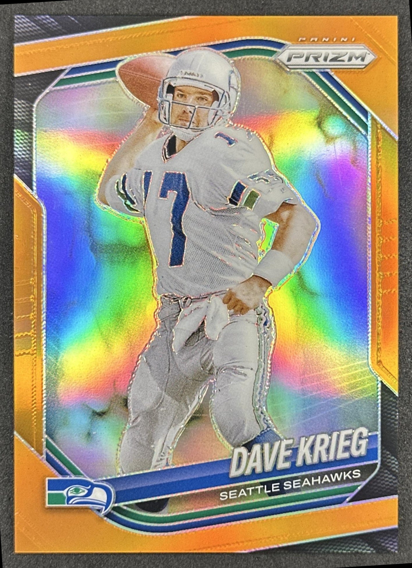 Dave Krieg 2025 Panini Prizm Orange /249 Seahawks