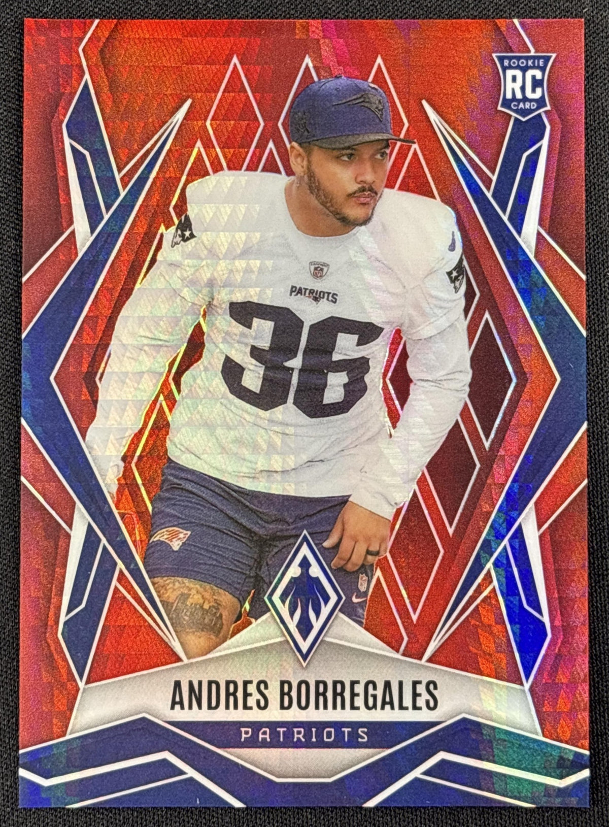 Andres Borregales 2025 Panini Phoenix Red Hyper Prizm /399 Patriots