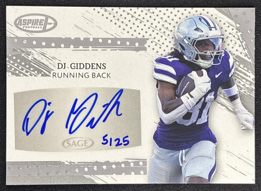 DJ Giddens 2025 SAGE Aspire Auto /25 Colts