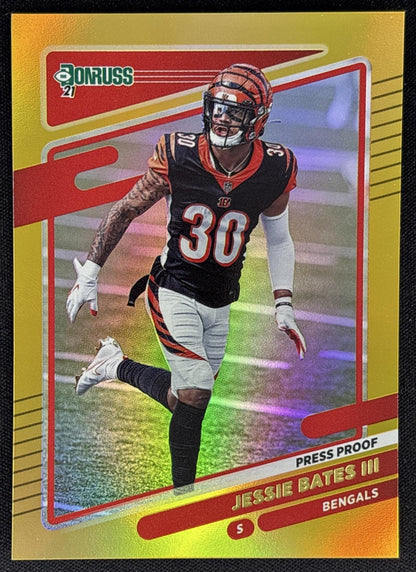 Jessie Bates 2021 Panini Donruss Press Proof Premium Bengals