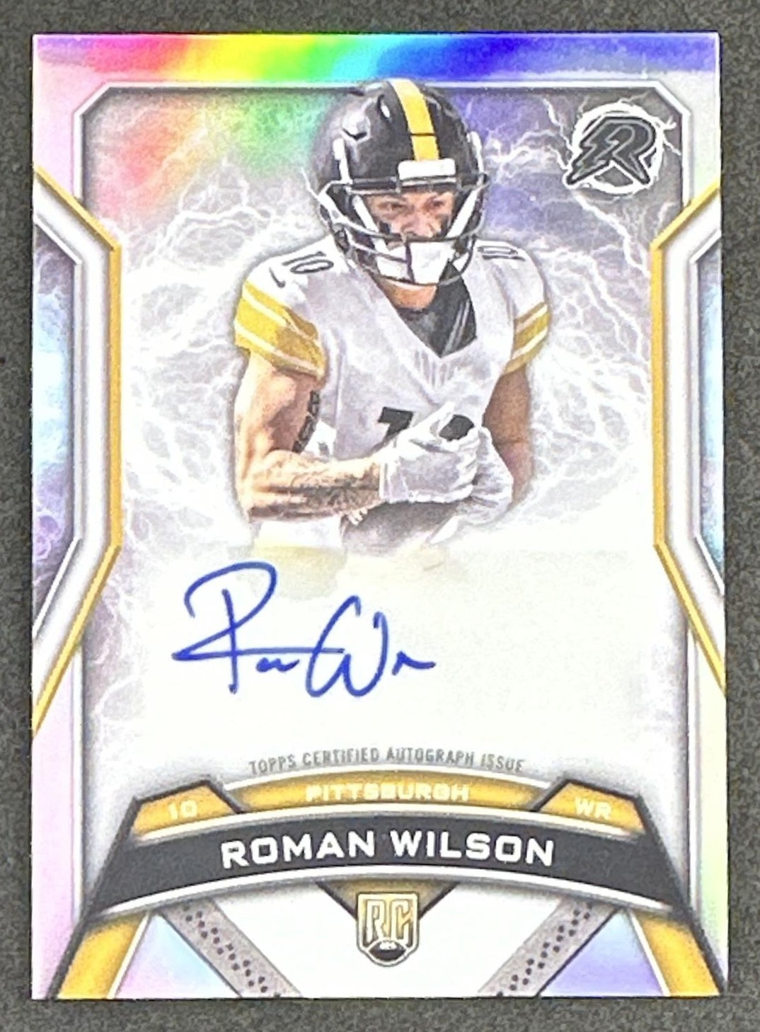 Roman Wilson 2024 Topps Resurgence Rookie Signature Steelers