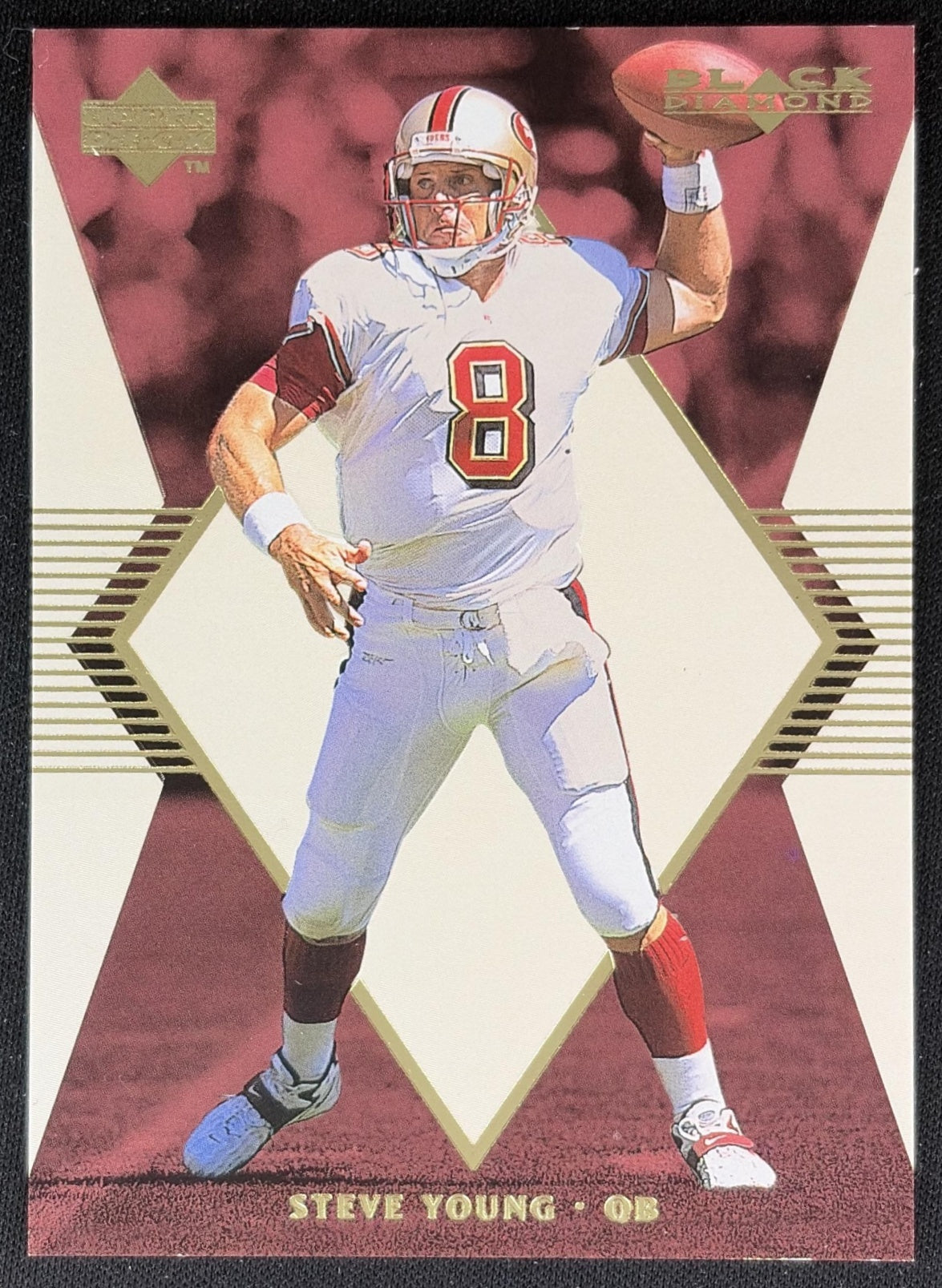 Steve Young 1998 Upper Deck Black Diamond Rookie Edition White Onyx /2250 49ers