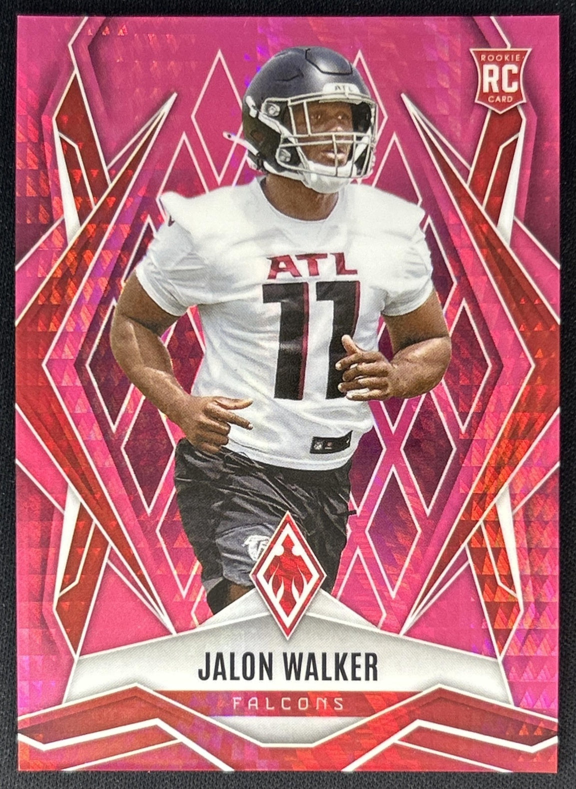 Jalon Walker 2025 Panini Phoenix Pink Hyper Prizm /299 Falcons front