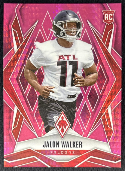 Jalon Walker 2025 Panini Phoenix Pink Hyper Prizm /299 Falcons front