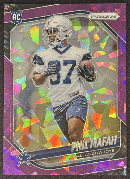 Phil Mafah 2025 Panini Prizm Purple Ice /225 Cowboys front