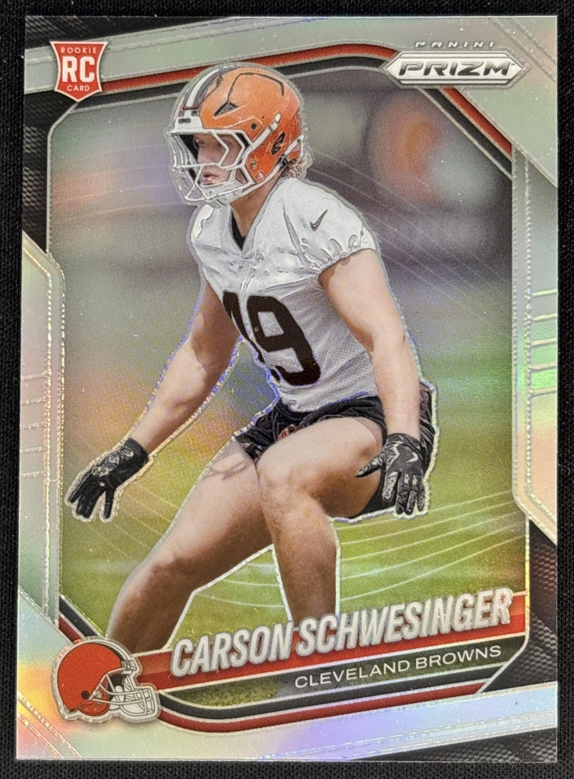 Carson Schwesinger 2025 Panini Prizm Silver Browns Front