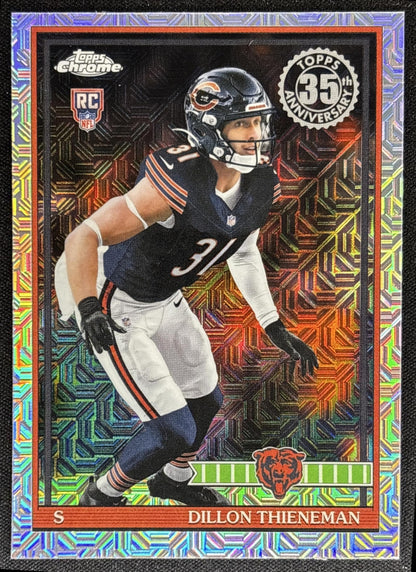 Dillon Thieneman 2026 Topps 1991 Chrome Rookie Mojo Refractor Bears