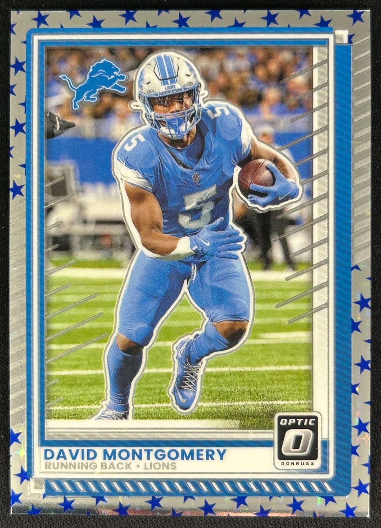 David Montgomery 2025 Donruss Optic Stars Prizm Lions Sports Trading Cards
