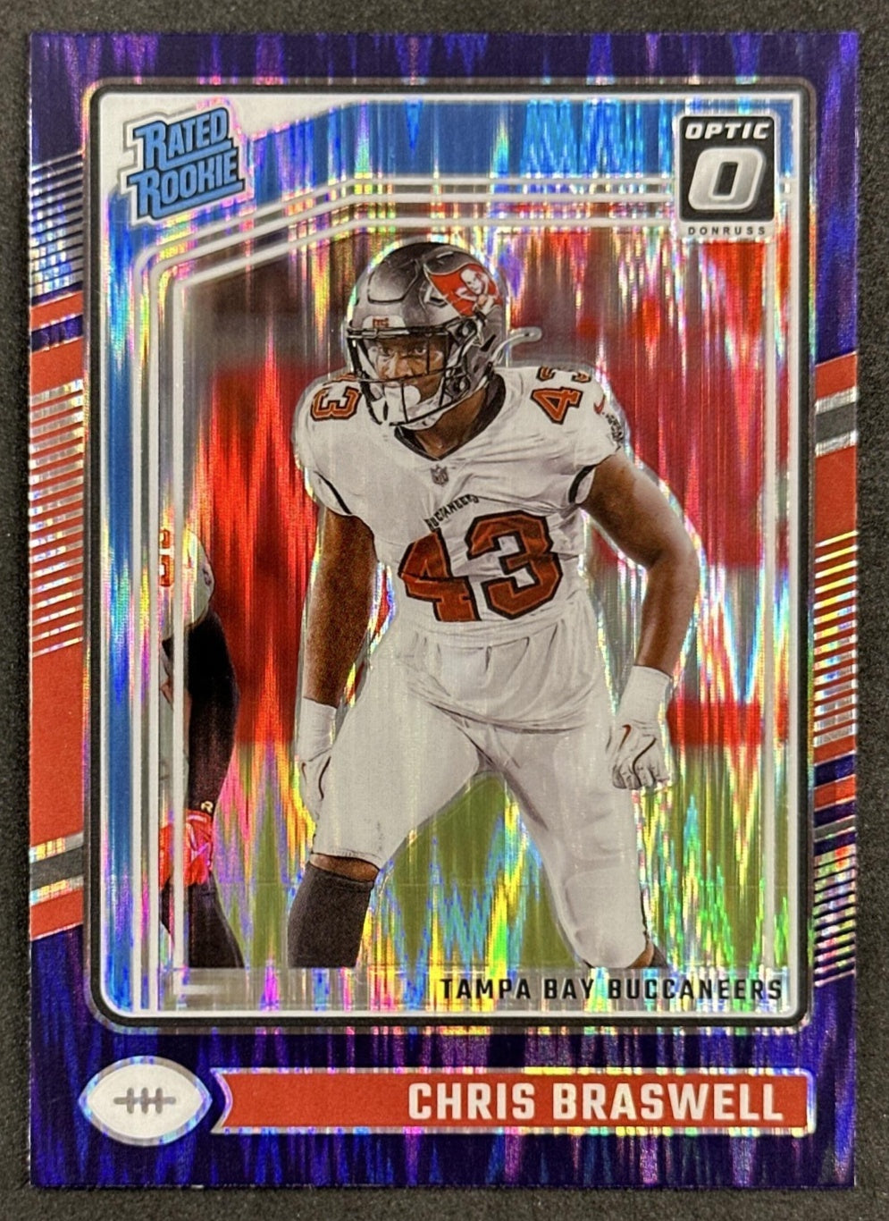 Chris Braswell 2024 Panini Donruss Optic Purple Shock Buccaneers