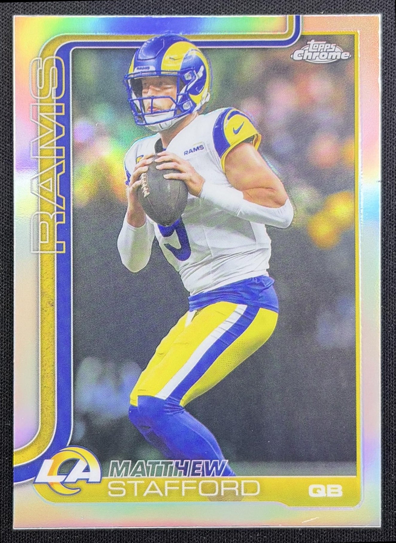 Matthew Stafford 2025 Topps Chrome Refractor Rams Los Angeles Rams