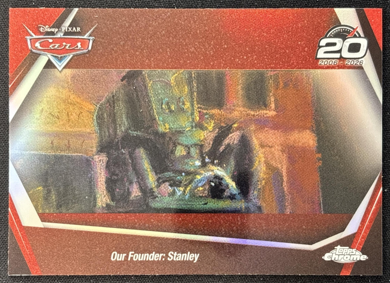 Mater Meets Lightning 2026 Topps Chrome Disney Cars 20th Anniversary Front