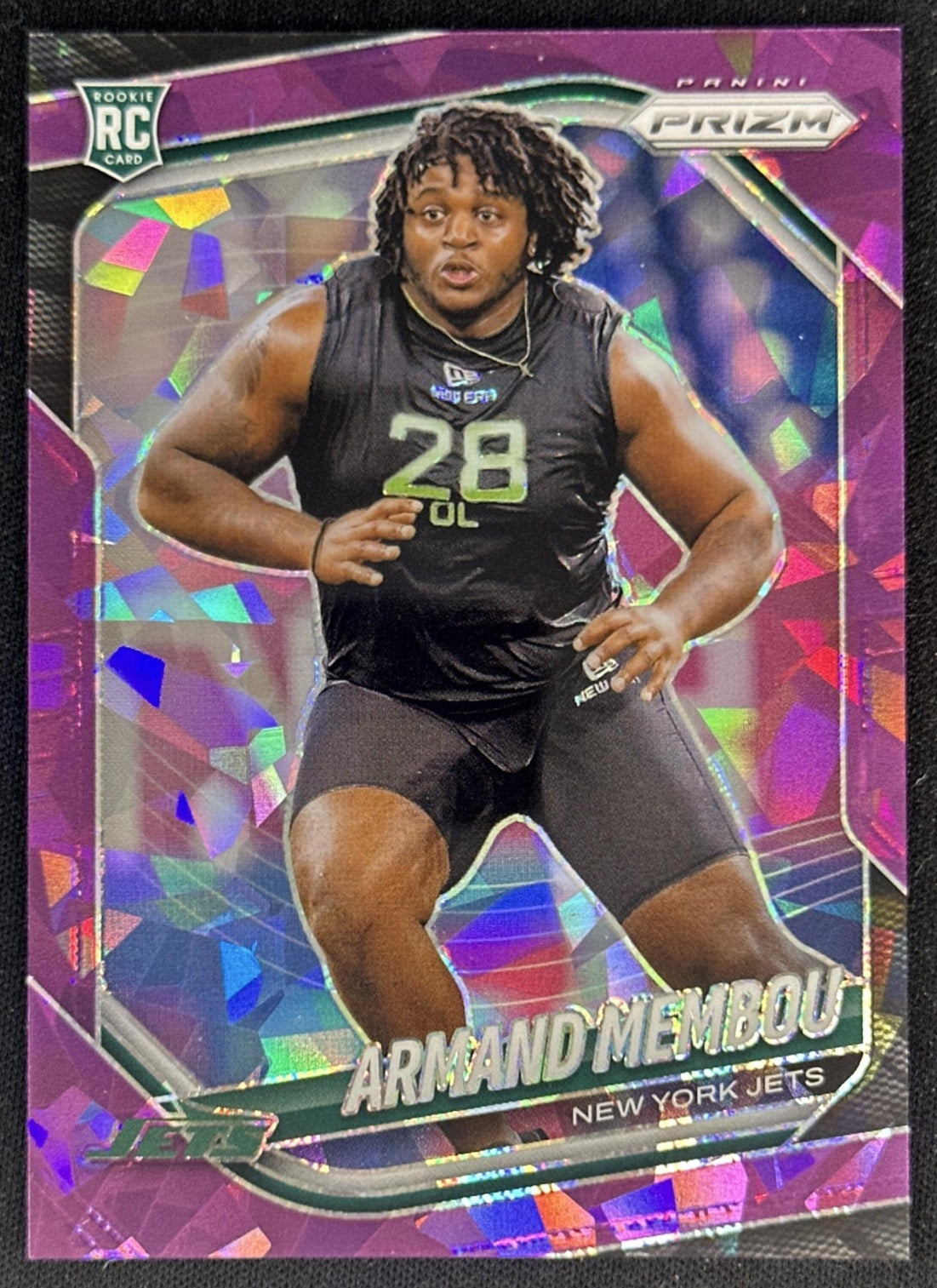 Armand Membou 2025 Panini Prizm Purple Ice /225 Jets Sports Trading Cards