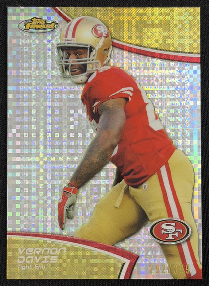 Vernon Davis 2011 Topps Finest Xfractors /399 49ers - Front