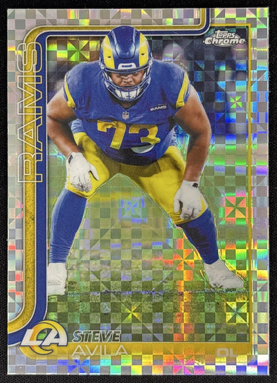 Steve Avila 2025 Topps Chrome X-Fractor Rams Default Title Sports Trading Cards