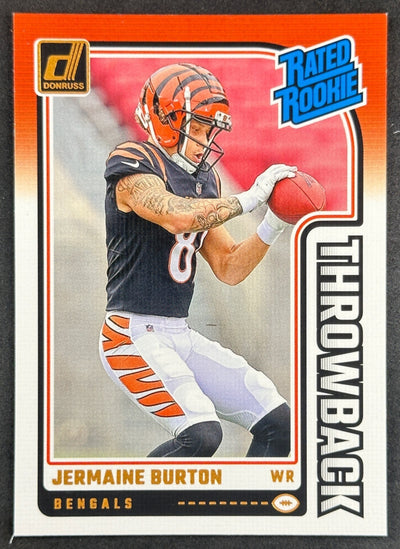 Jermaine Burton 2024 Panini Donruss Rated Rookie Throwback Bengals Default Title Football