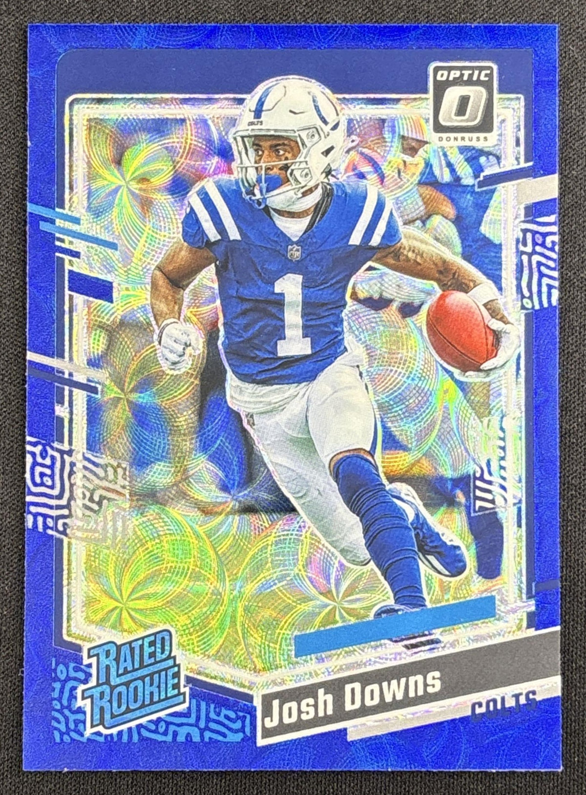 Josh Downs 2023 Panini Donruss Optic Blue Scope Prizm Colts