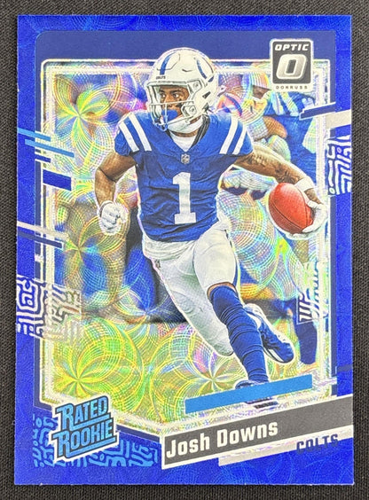 Josh Downs 2023 Panini Donruss Optic Blue Scope Prizm Colts