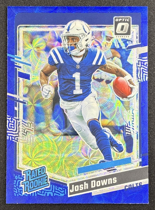 Josh Downs 2023 Panini Donruss Optic Blue Scope Prizm Colts