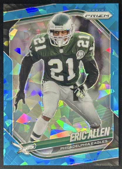 Eric Allen 2025 Panini Prizm Blue Ice /99 Eagles front