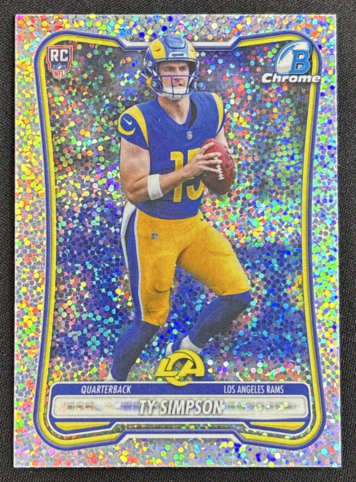 Ty Simpson 2026 Bowman Chrome NFL Speckle Refractor Rams Default Title Sports Trading Card