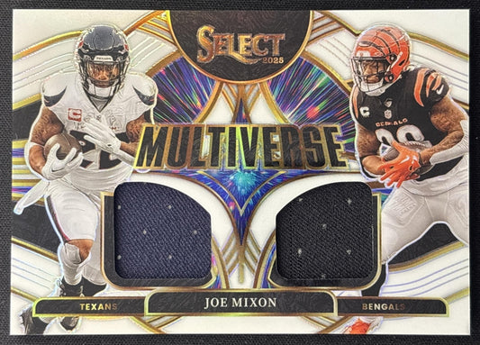 Joe Mixon 2025 Panini Select Multiverse Jerseys White Prizm /99