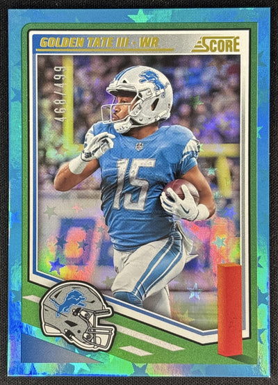 Golden Tate III 2025 Panini Score Stars /499 Lions