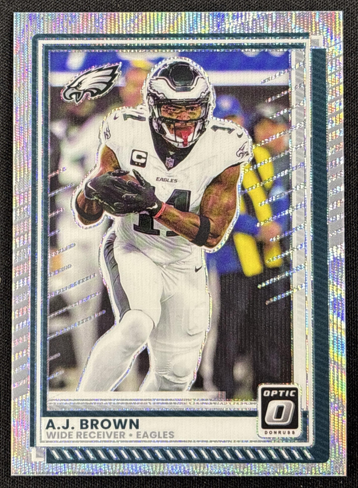 A.J. Brown 2025 Panini Donruss Optic Wave Prizm /300 Eagles