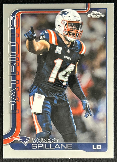 Robert Spillane 2025 Topps Chrome Patriots Default Title Sports Trading Cards