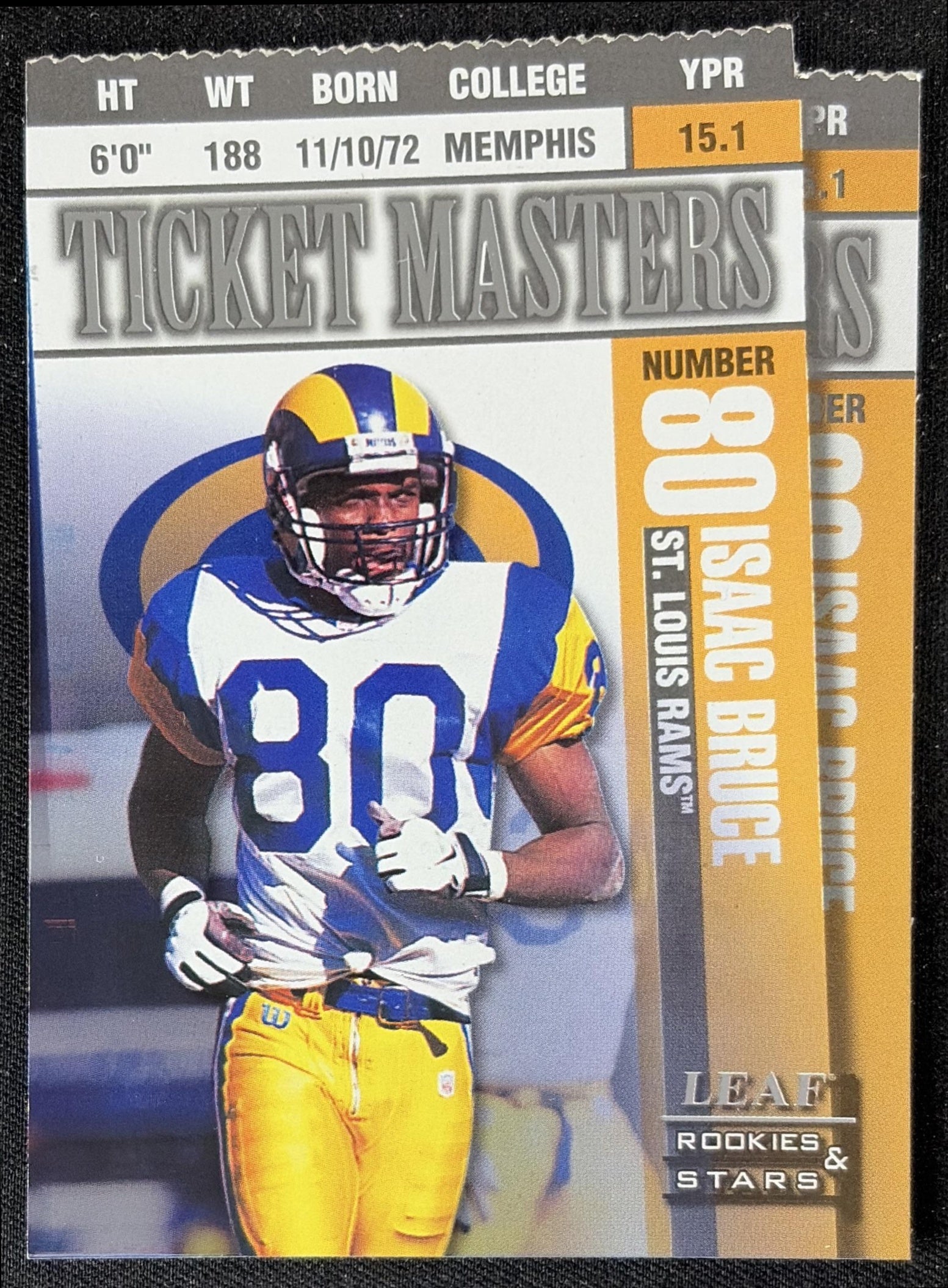 Steve McNair Eddie George, 1998 Leaf Rookies & Stars Ticket Masters /2500 front