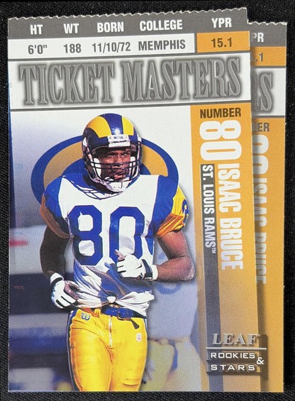 Steve McNair Eddie George, 1998 Leaf Rookies & Stars Ticket Masters /2500 front