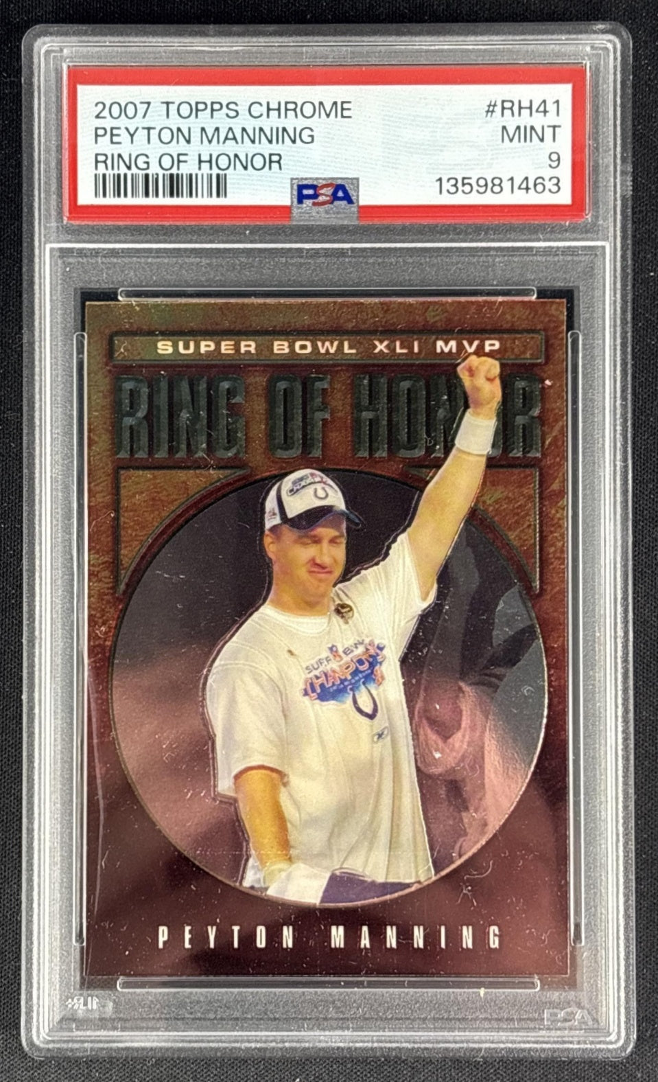 Peyton Manning 2007 Topps Ring of Honor: PSA 9 Colts Sports Trading Cards