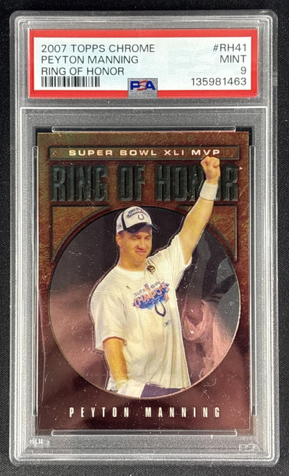 Peyton Manning 2007 Topps Ring of Honor: PSA 9 Colts Sports Trading Cards