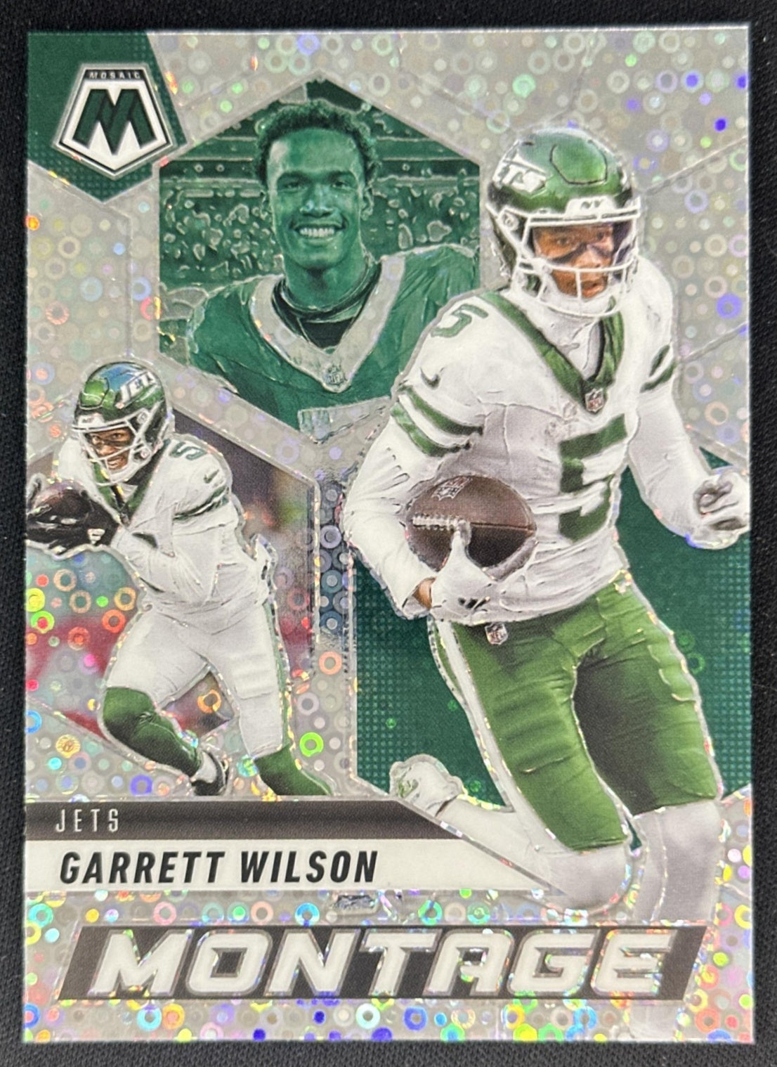 Garrett Wilson 2025 Panini Mosaic Montage No Huddle Silver Prizm Jets Default Title Sports Trading Cards