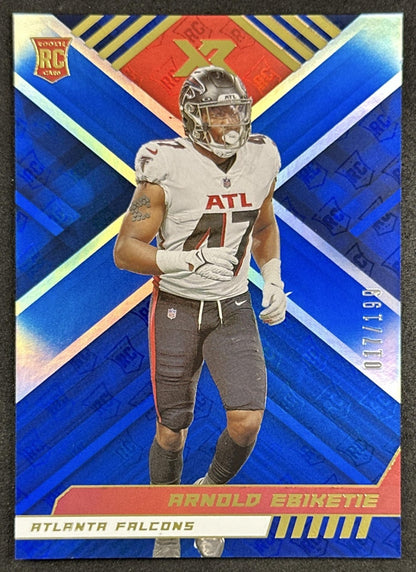 Arnold Ebiketie 2022 Panini XR Blue /199 Falcons Sports Trading Cards