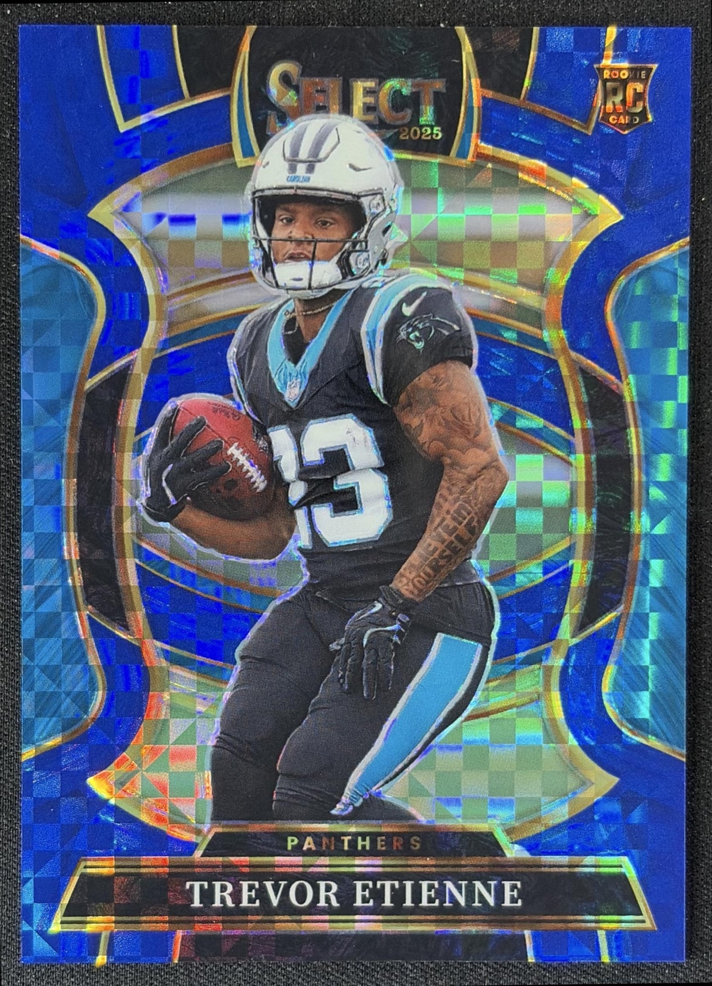 Trevor Etienne 2025 Panini Select Concourse Blue Prizm /249 Panthers front