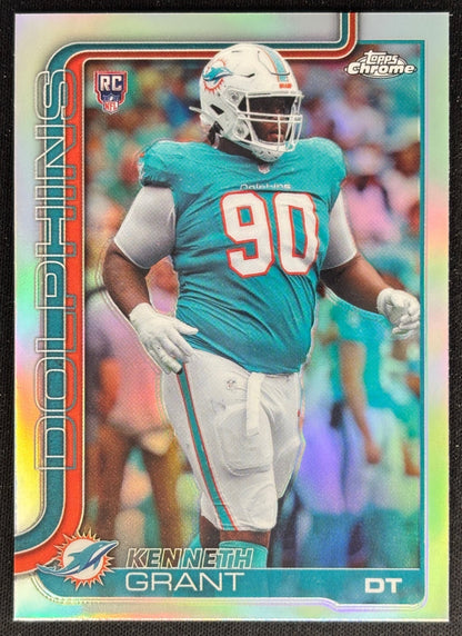 Kenneth Grant 2025 Topps Chrome Rookie Refractor Dolphins Default Title Football