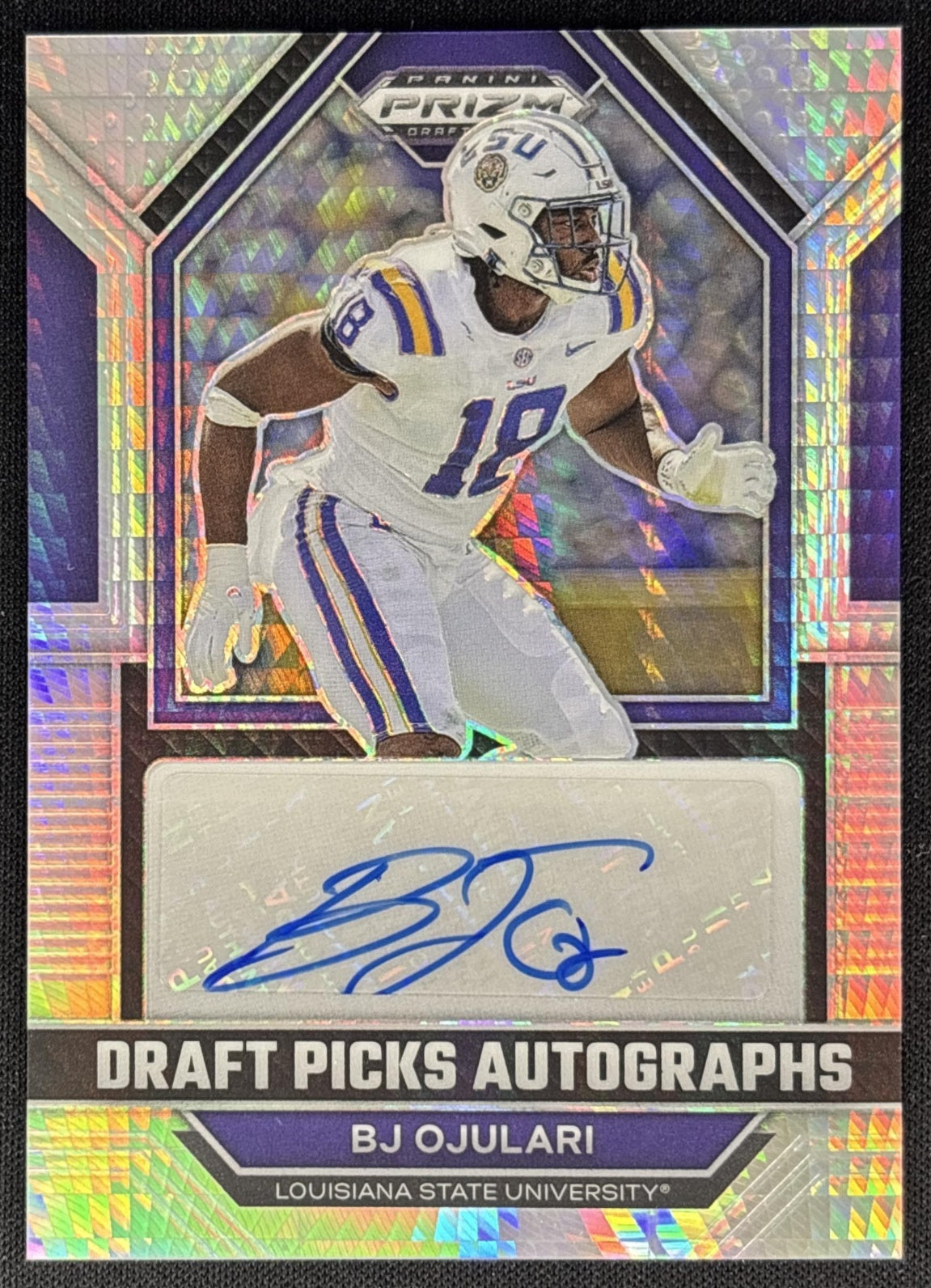 BJ Ojulari 2023 Panini Prizm Draft Picks Auto Hyper Tigers Sports Trading Cards